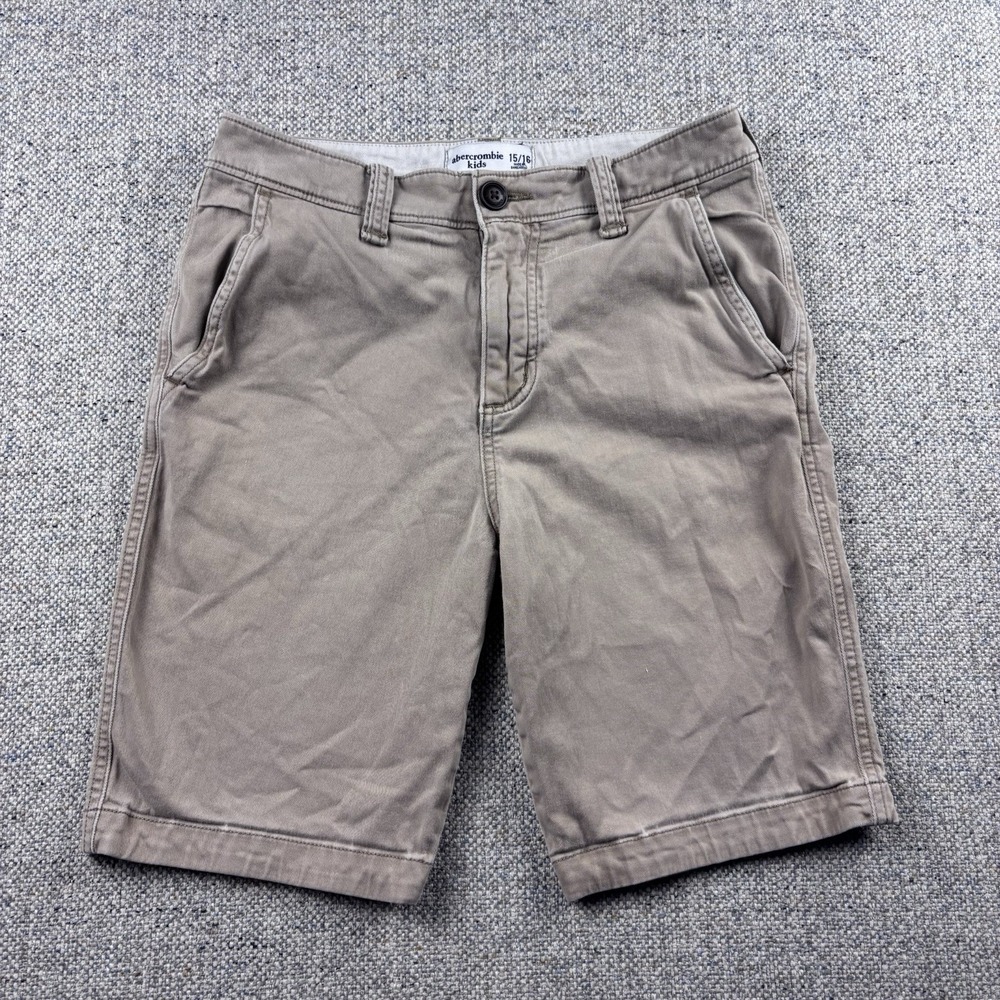 Abercrombie Kids Khaki Chino Shorts Schoolboy Preppy Sz 15/16